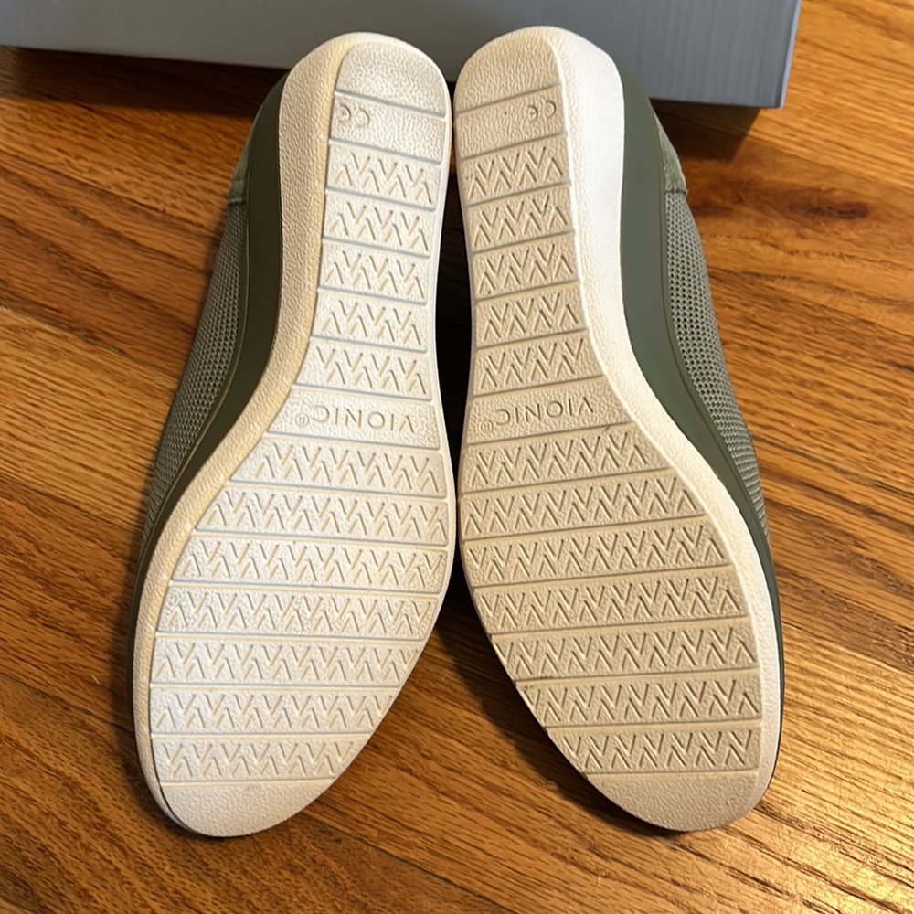 Vionic Olive Slip-On Wedge Sneakers - Picture 4 of 8